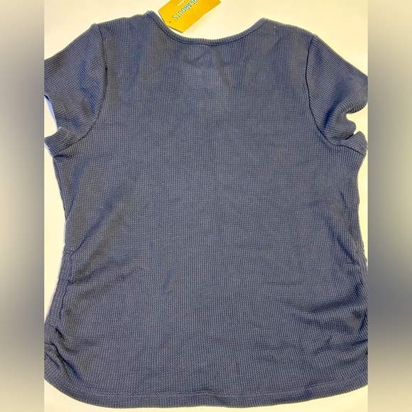 Girls Plus Size 18.5 Round Neck Short Sleeve Ruched Shirt Top NWT 18 1/2 - Picture 6 of 8